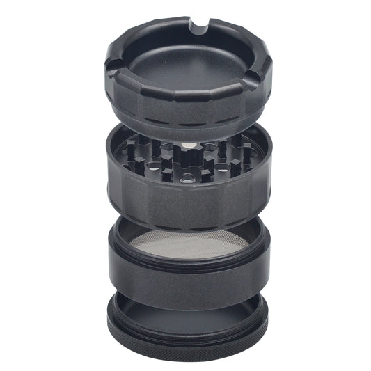 SENSORITE 4-Part East Grip Aluminum Grinder with Fully Non-stick Coating & Ashtray Top Lid - Sensorite