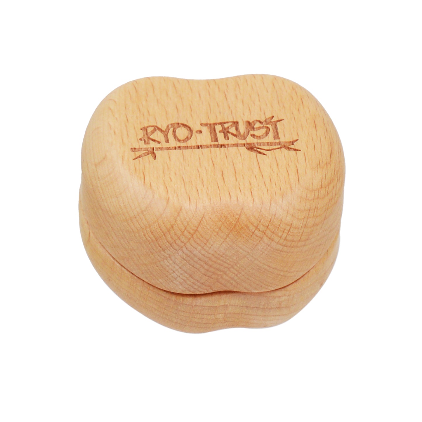 SENSORITE Apple Shape Wooden Grinder with Built-in Zinc Alloy Teeth & Strong Magnet Closure - Sensorite