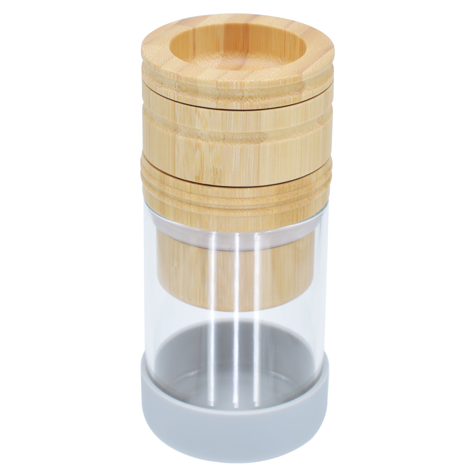SENSORITE 1 1/4 Size Wooden Grinder & Cone Filler with Airtight Storage Jar & Thread-less Quick Connection - Sensorite