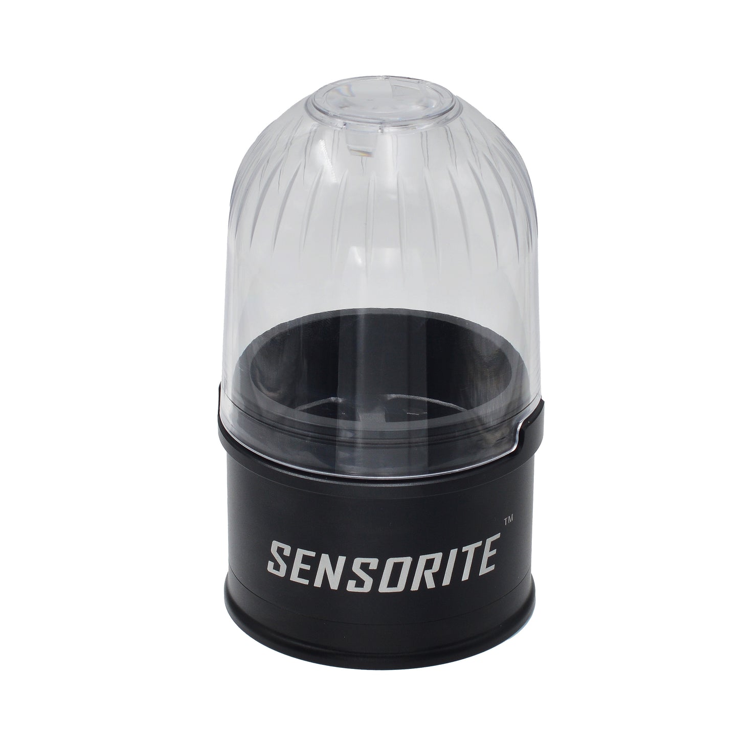 Sensorite Deluxe 63mm 5-Piece Aluminum Herb Grinder with Magnifying Clear Lid & Large Storage Sensorite