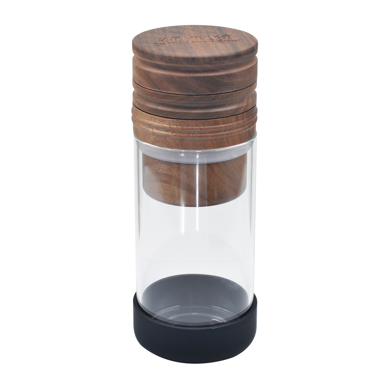 SENSORITE King Size 2 in 1 Wooden Grinder & Cone Filler with Built-in Aluminum Teeth & Airtight Storage Jar - Sensorite