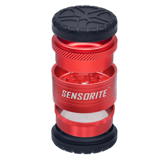 SENSORITE 5 Parts Aluminum Grinder With 6-Blade Tooth & Unique Wheel Shape Design - Sensorite