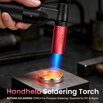 SENSORITE Handheld Soldering Torch Butane - Adjustable Flame Soldering Iron Kit with Piezo Ignition, 1200°C for Electronics Repair, Jewelry Making, DIY - Sensorite