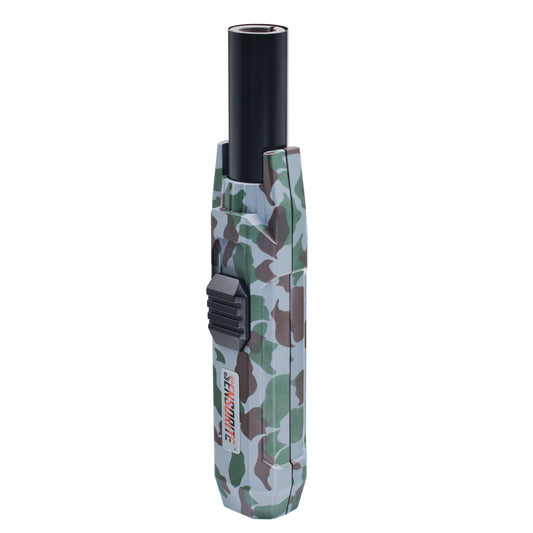 SENSORITE Camo Jet Torch — Compact Refillable Butane Lighter with Adjustable Flame - Sensorite