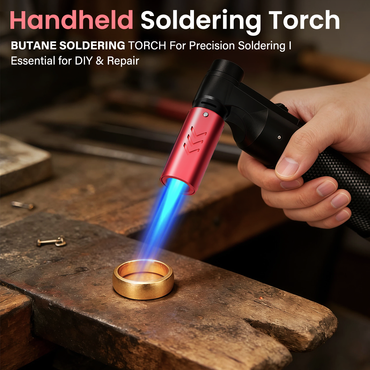 SENSORITE Handheld Soldering Torch Butane - Adjustable Flame Soldering Iron Kit with Piezo Ignition, 1200°C for Electronics Repair, Jewelry Making, DIY - Sensorite