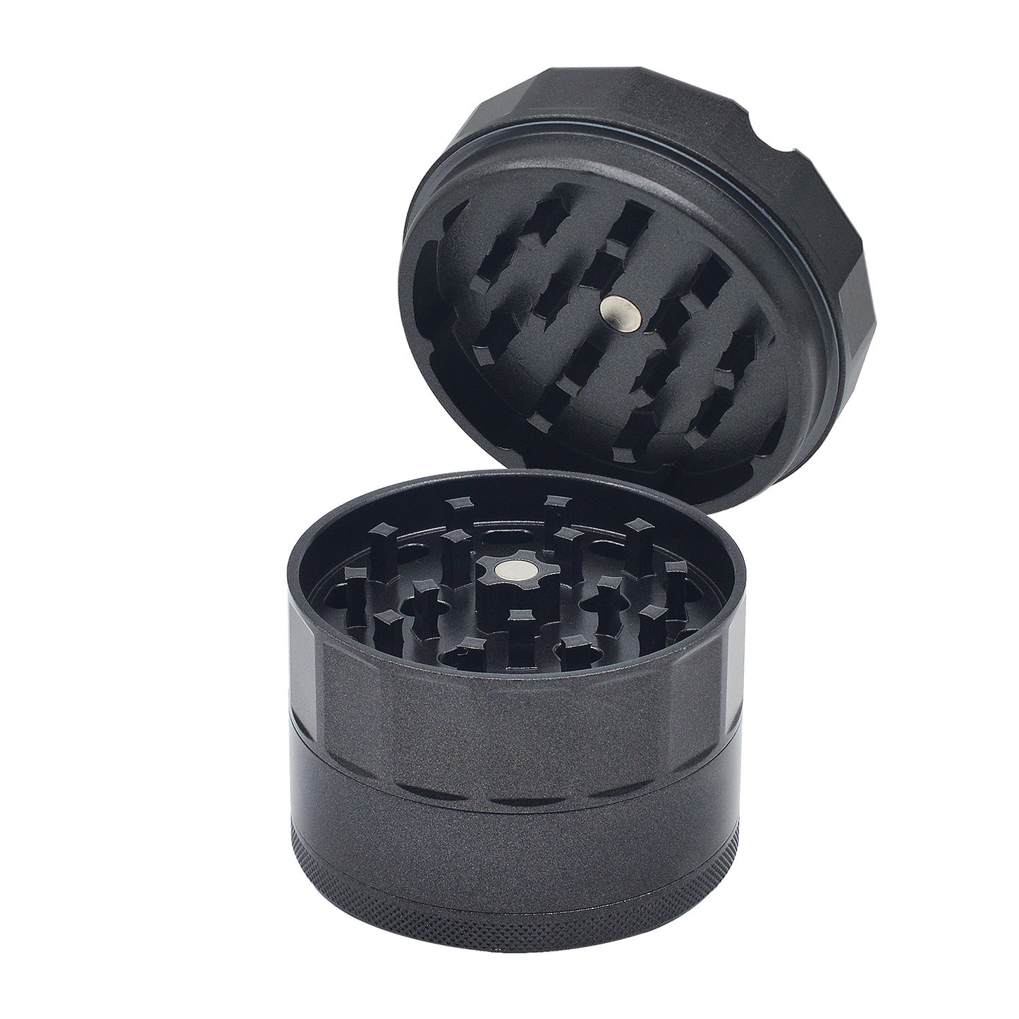 SENSORITE 4-Part East Grip Aluminum Grinder with Fully Non-stick Coating & Ashtray Top Lid - Sensorite