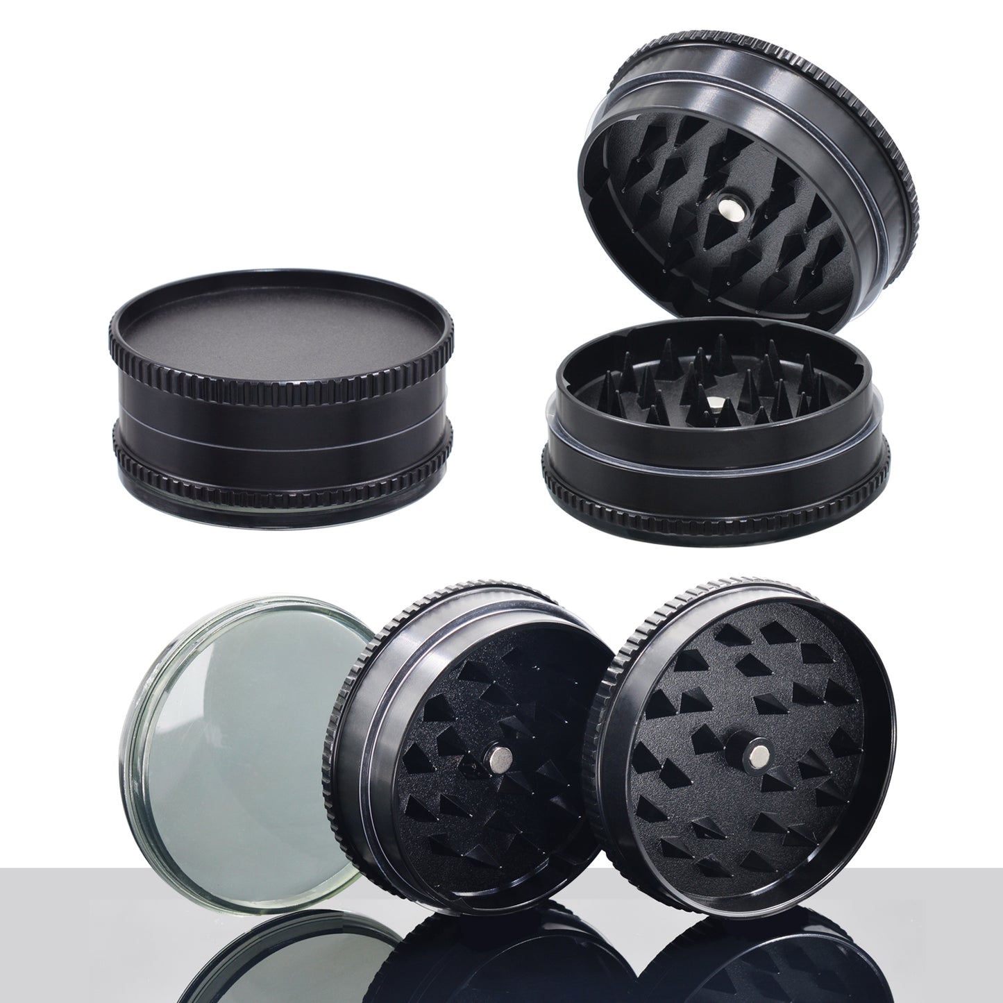 SENSORITE 3-Part Zinc Alloy Herb Grinder with Sharp Teeth - Sensorite