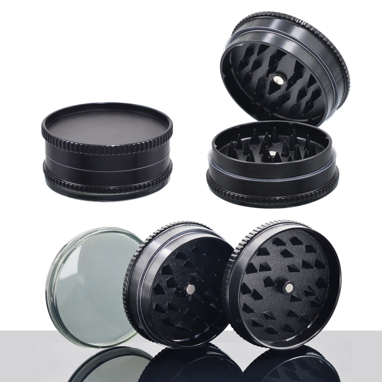 SENSORITE 3-Part Zinc Alloy Herb Grinder with Sharp Teeth - Sensorite