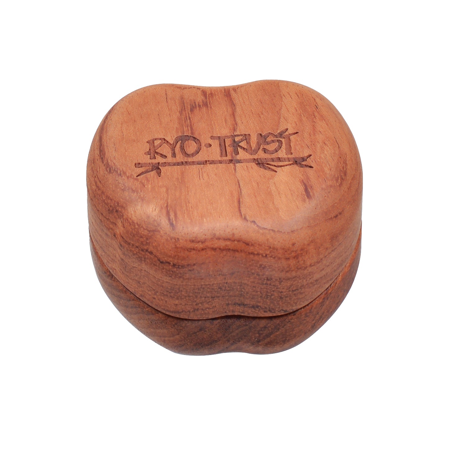 SENSORITE Apple Shape Wooden Grinder with Built-in Zinc Alloy Teeth & Strong Magnet Closure - Sensorite