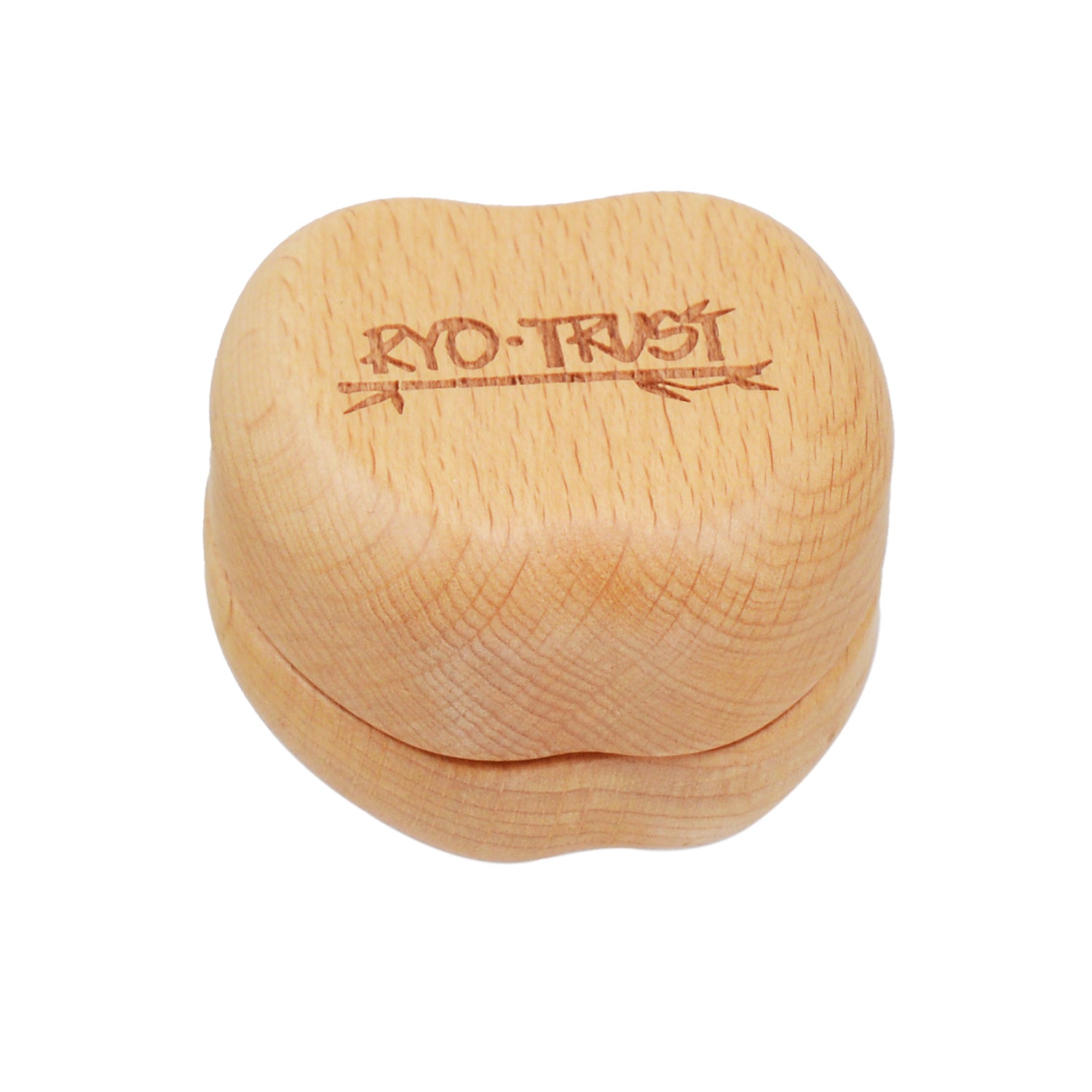 SENSORITE Apple Shape Wooden Grinder with Built-in Zinc Alloy Teeth & Strong Magnet Closure - Sensorite