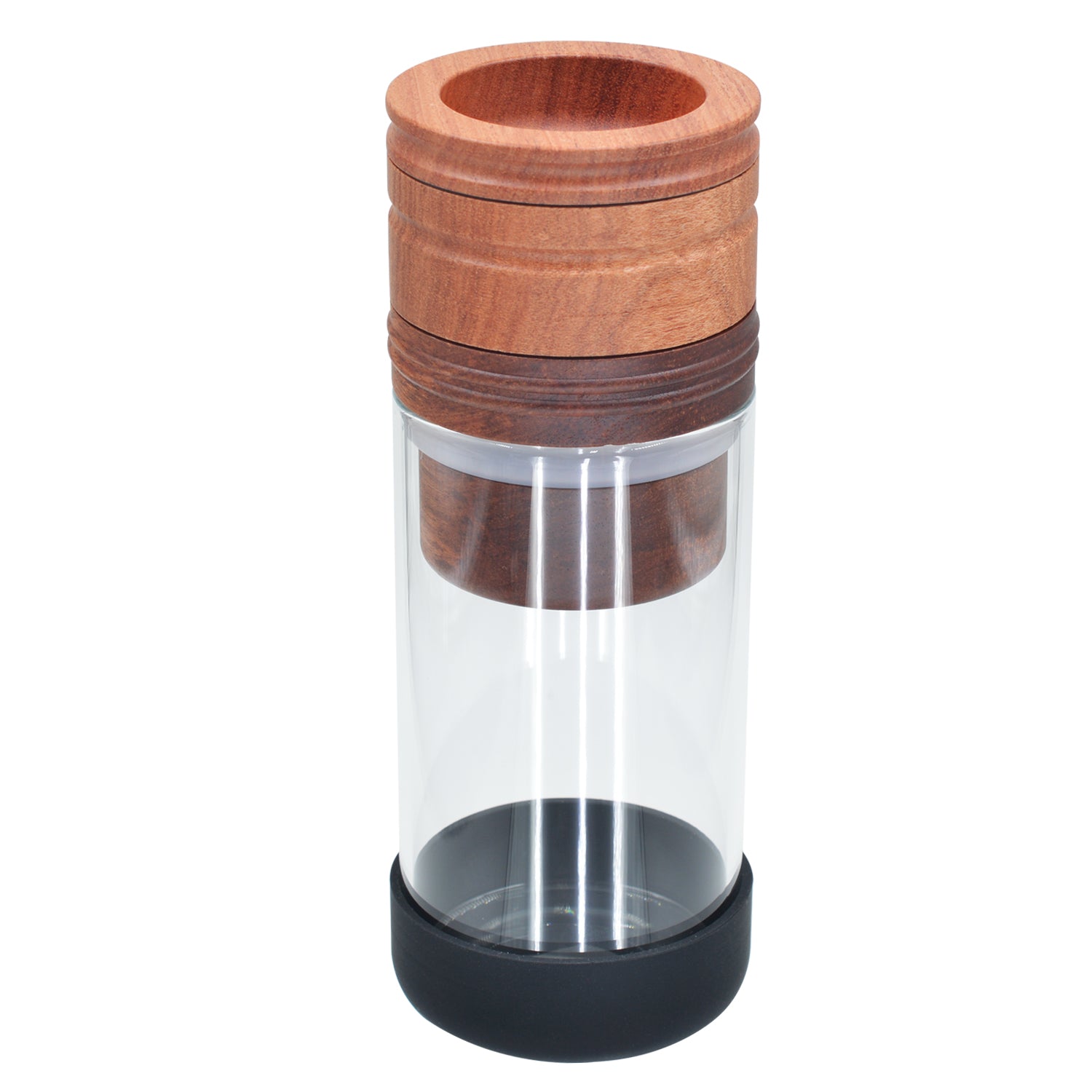 SENSORITE 2 in 1 King Size Wooden Grinder & Cone Filler with Stain-less Steel Graters & Airtight Glass Jar - Sensorite