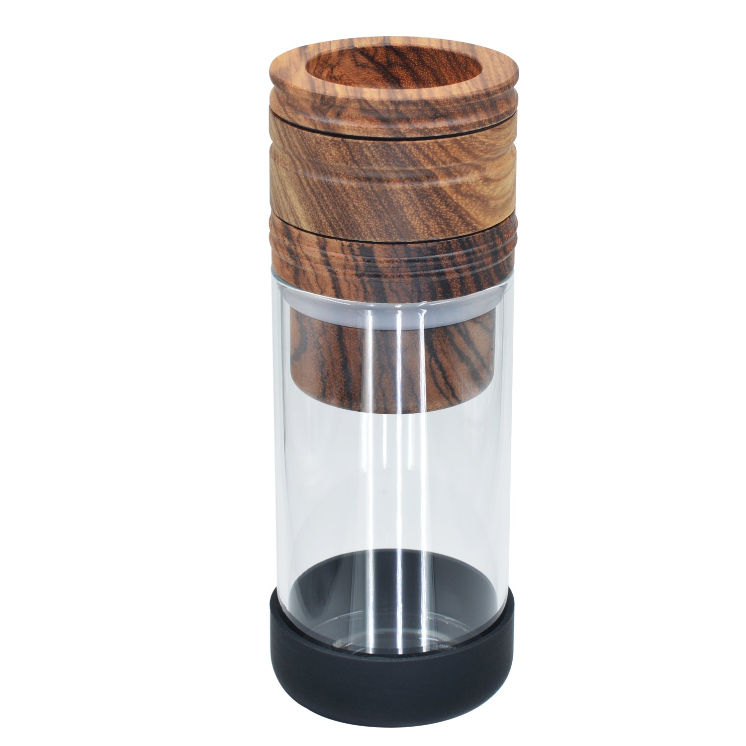 SENSORITE 2 in 1 King Size Wooden Grinder & Cone Filler with Stain-less Steel Graters & Airtight Glass Jar - Sensorite