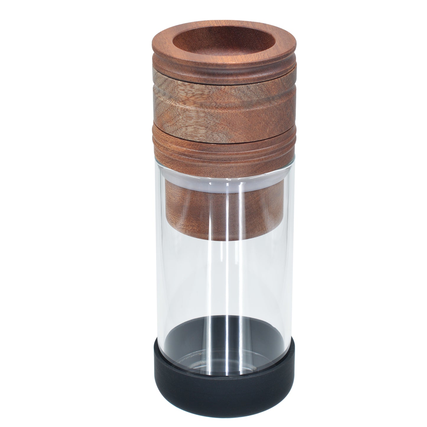 SENSORITE 2 in 1 King Size Wooden Grinder & Cone Filler with Stain-less Steel Graters & Airtight Glass Jar - Sensorite