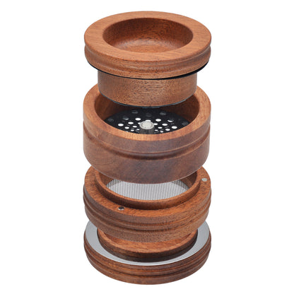 SENSORITE 2.5-inch Wooden Grinder With Easy Changeable Screen & Non-stick Coated Grater Plates - Sensorite