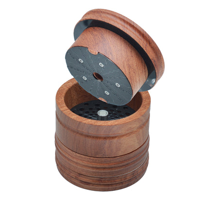 SENSORITE 2.5-inch Wooden Grinder With Easy Changeable Screen & Non-stick Coated Grater Plates - Sensorite
