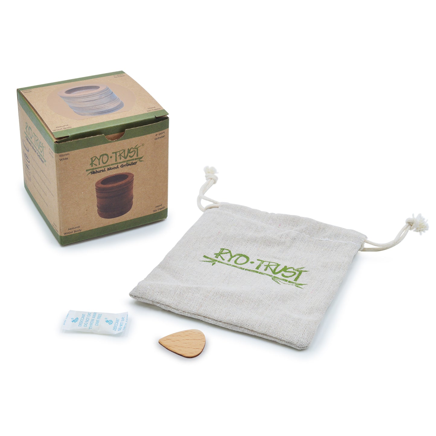 SENSORITE 2.5-inch Wooden Grinder With Easy Changeable Screen & Non-stick Coated Grater Plates - Sensorite