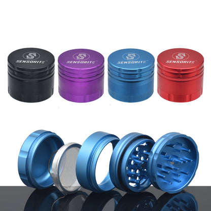 SENSORITE 4-Piece Premium Aluminum Grinder With Changeable Screen & Bump Ring - Sensorite
