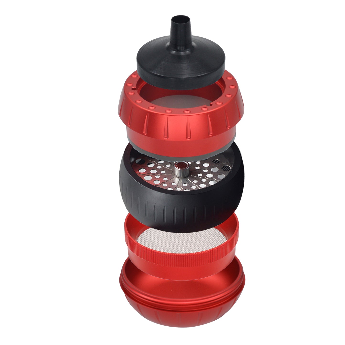 SENSORITE Barrel Shape Grinder With Non-stick Coated Shredder Plates Metal Cone Loader & Packing Poker - Sensorite