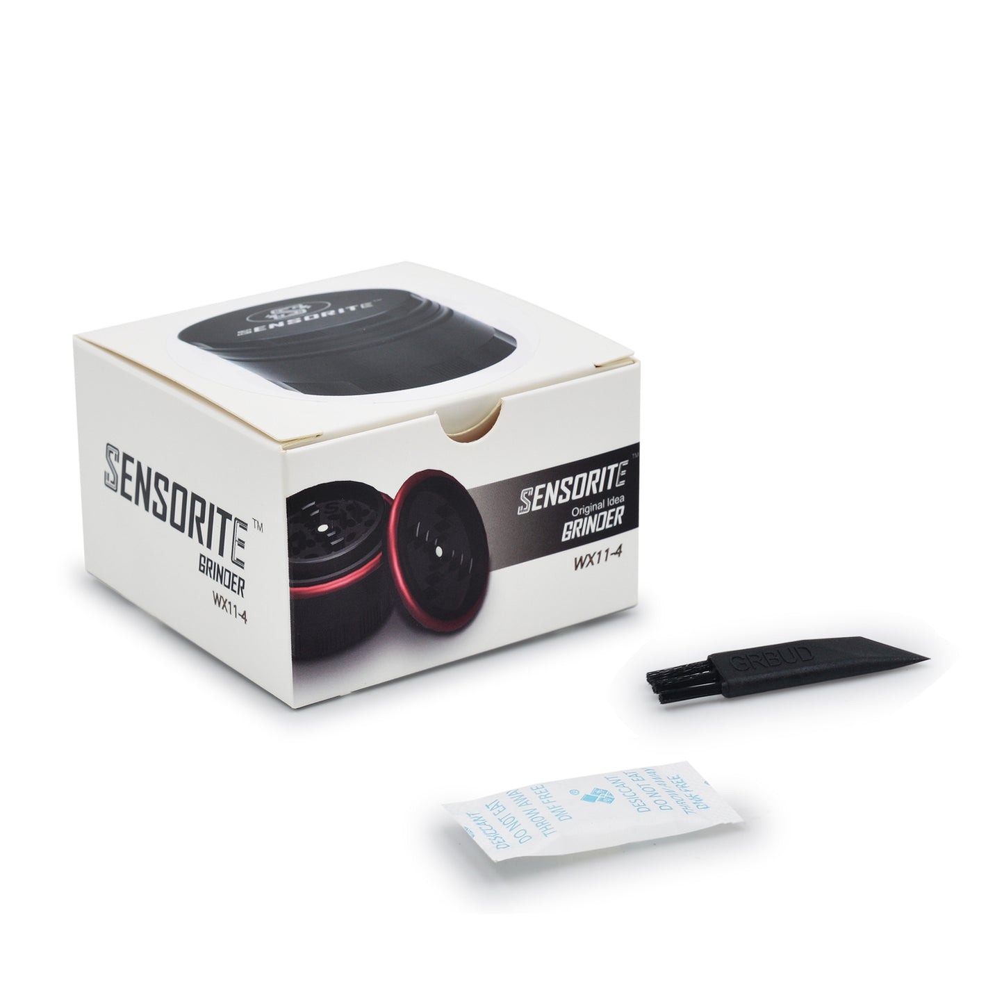 SENSORITE 4-Part Aluminum Grinder with Bump Rings Replaceable Screen Part & Double Blades Sharp Teeth - Sensorite