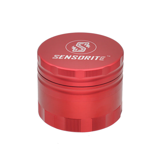 SENSORITE 4-Part Aluminum Grinder with Bump Rings Replaceable Screen Part & Double Blades Sharp Teeth - Sensorite