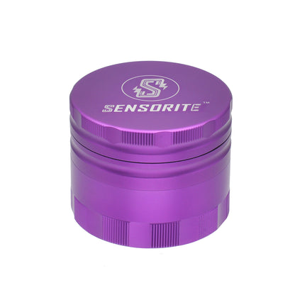 SENSORITE 4-Part Aluminum Grinder with Bump Rings Replaceable Screen Part & Double Blades Sharp Teeth - Sensorite
