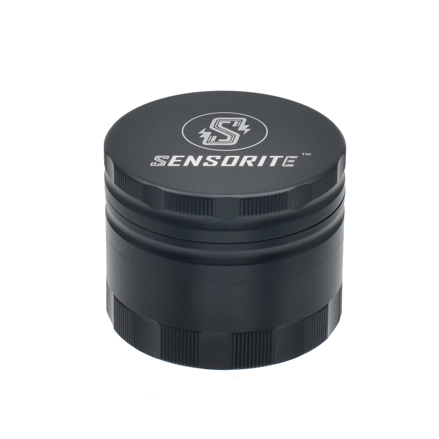 SENSORITE 4-Part Aluminum Grinder with Bump Rings Replaceable Screen Part & Double Blades Sharp Teeth - Sensorite
