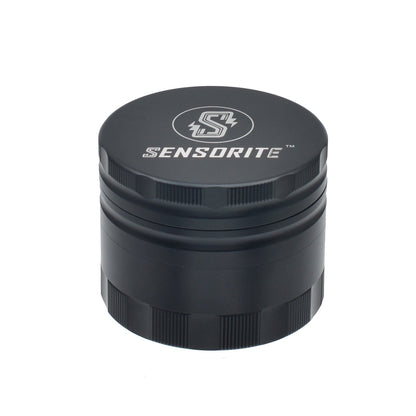 SENSORITE 4-Part Aluminum Grinder with Bump Rings Replaceable Screen Part & Double Blades Sharp Teeth - Sensorite