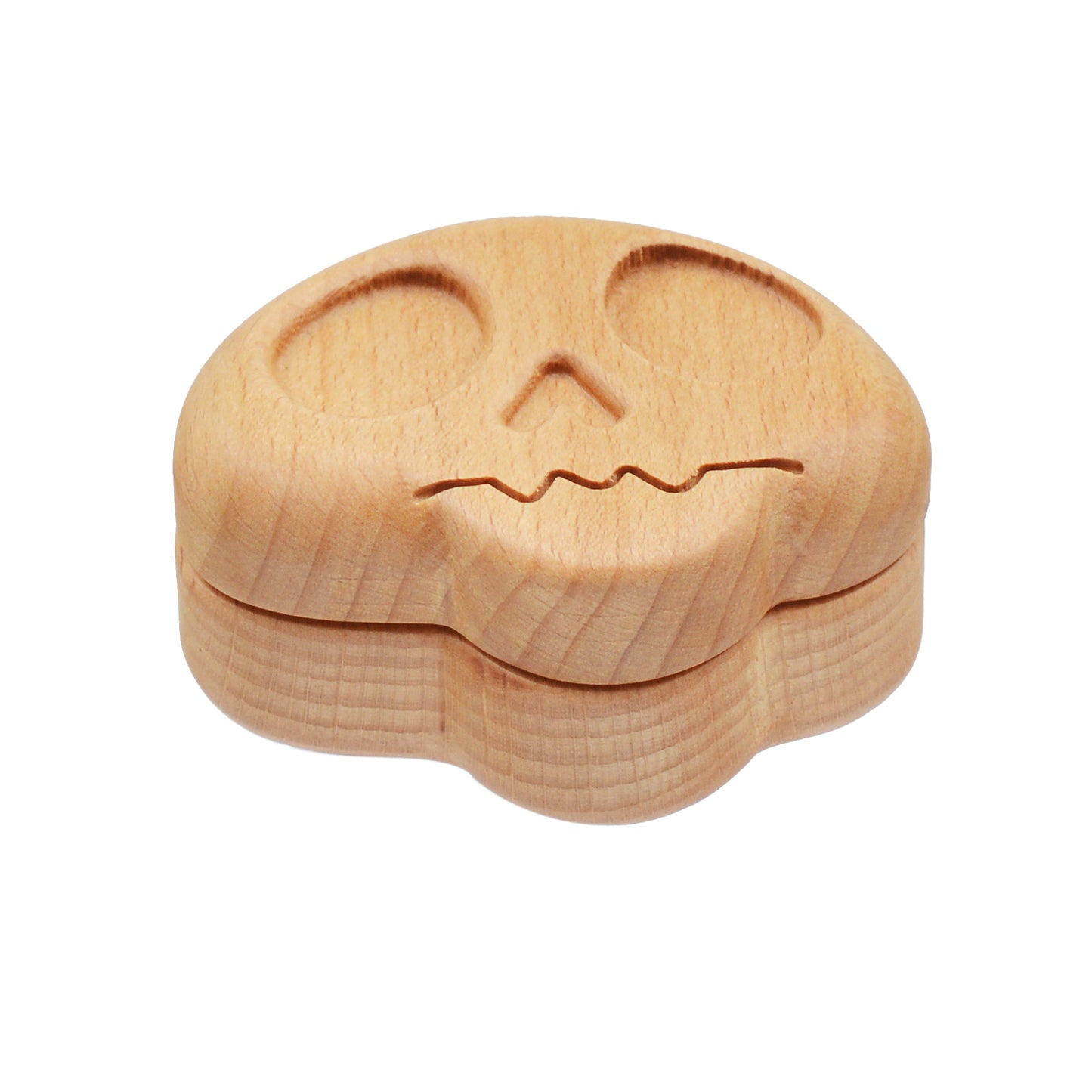 SENSORITE Skully Shape Metal-Sensitive-Finger-Friendly Wooden Grinder with Built-in Zinc Alloy Teeth & Strong Magnet Connection - Sensorite