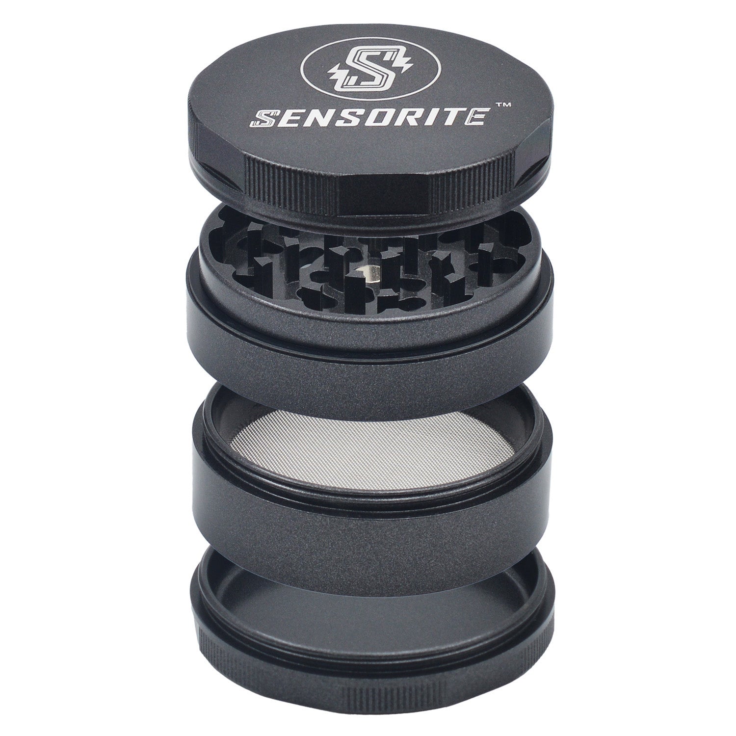 SENSORITE 2.5-inch Fully Non-stick Coated Aluminum Grinder with Smooth Finish & Double Blades Teeth - Sensorite