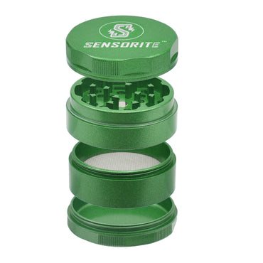 SENSORTIE 2.2-inch Easy Grip Nut Shape Aluminum Grinder with Double Blades Sharp Teeth & Fully Non-stick Coating - Sensorite