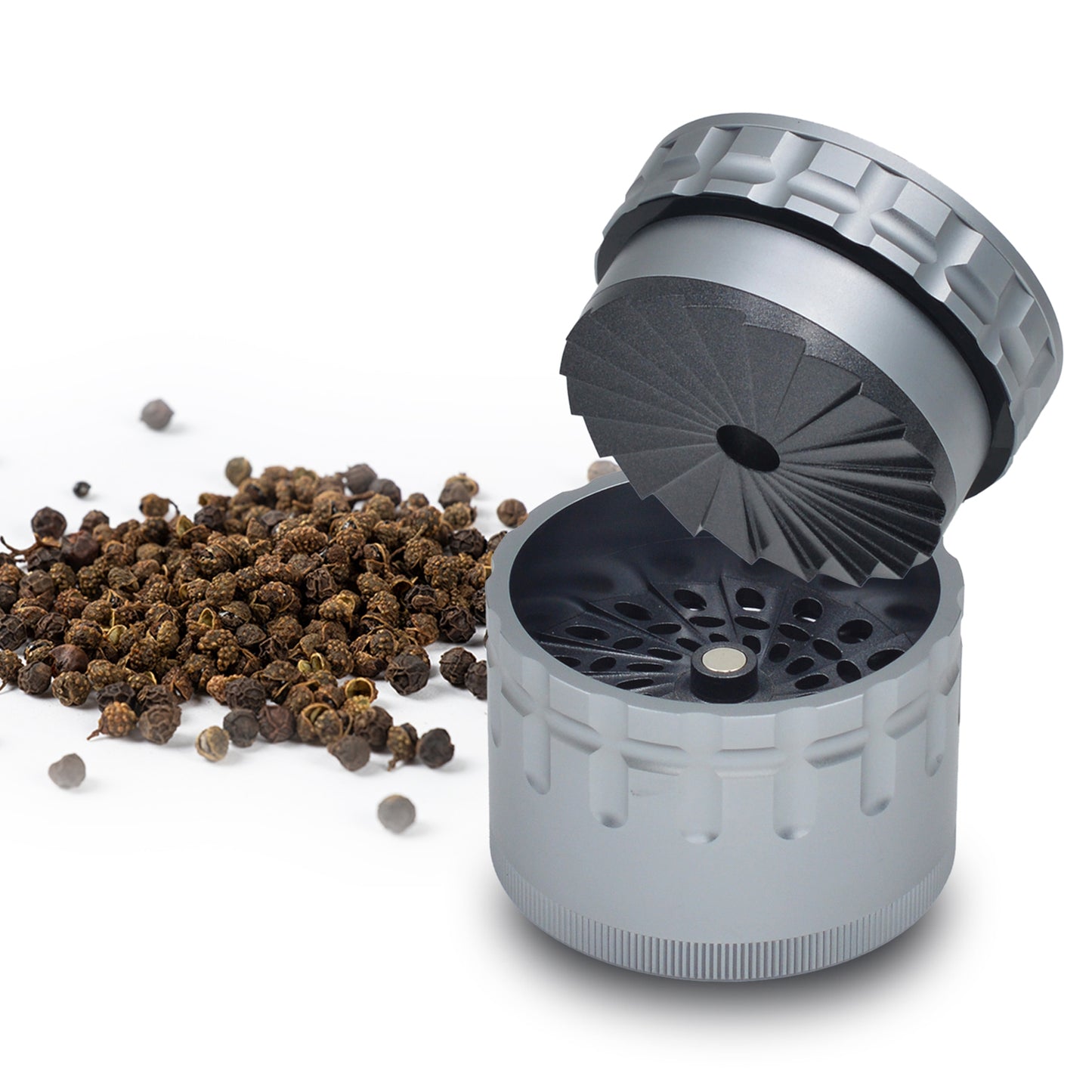 Sensorite Fusion 63mm Non-Stick Grinder with Airtight Storage & Ashtray Lid Sensorite