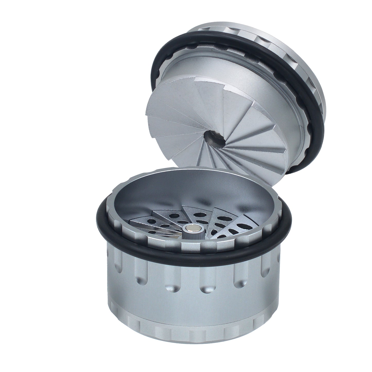 Sensorite Millstone 63mm Hard Anodized Grinder with Top Storage & Easy-Clean Ring Sensorite
