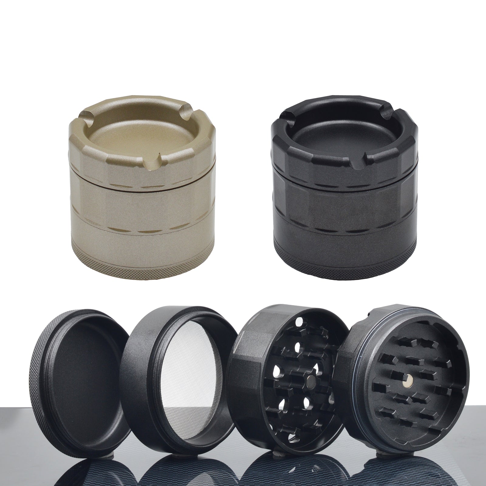 Sensorite Omni 63mm Non-Stick Grinder with Integrated Ashtray Lid SENSORITEUSA