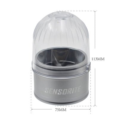 Sensorite Pro XL 75mm 5-Piece Aluminum Grinder with Magnifying Lid & Deep Storage Chamber Sensorite