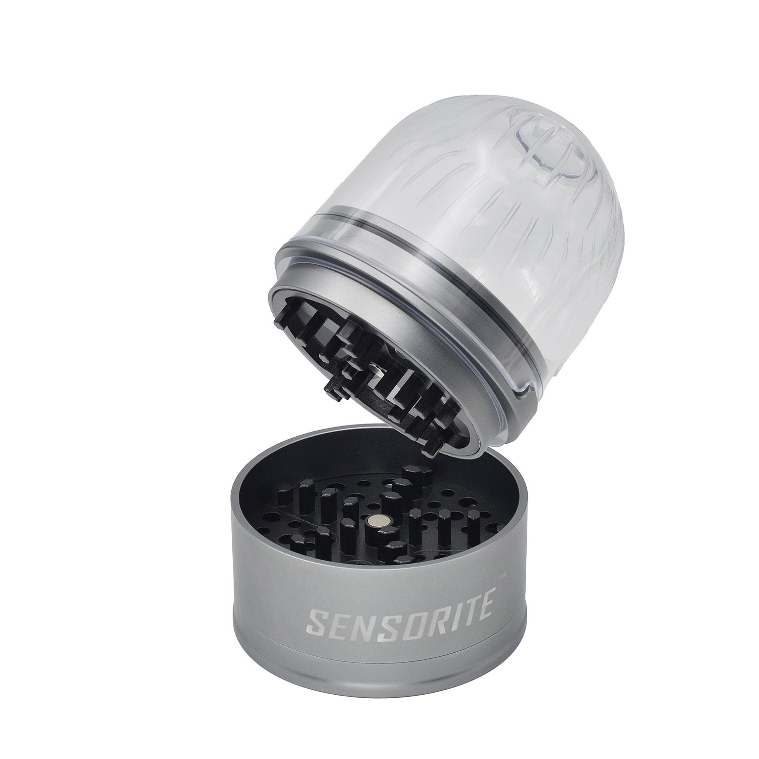 Sensorite Pro XL 75mm 5-Piece Aluminum Grinder with Magnifying Lid & Deep Storage Chamber Sensorite