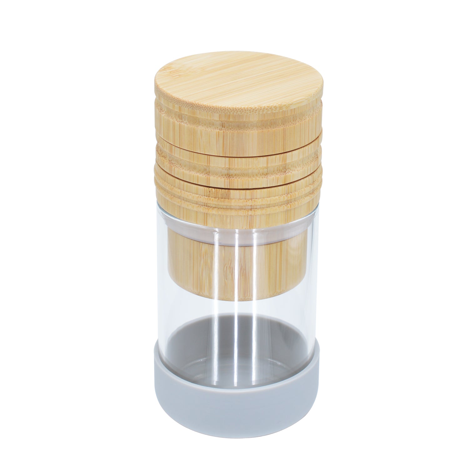 SENSORITE 1 1/4 Size Wooden Grinder & Cone Filler with Built-in Hard Aluminum Teeth & Glass Jar - Sensorite