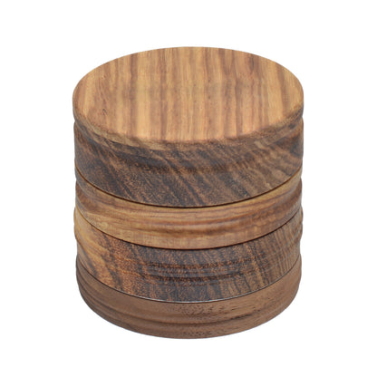 SENSORITE 2.5-inch Wooden Grinder with Built-in Hard Aluminum Teeth Thread-less Connection & Easy Changeable Screen - Sensorite