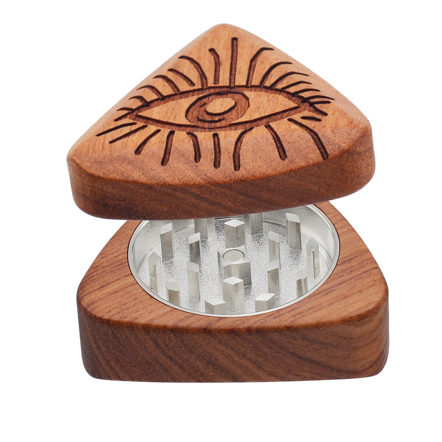 SENSORITE Third Eye Natural Solid Wood Body Grinder with Built-in Zin Alloy Teeth & Strong Magnet Connection - Sensorite