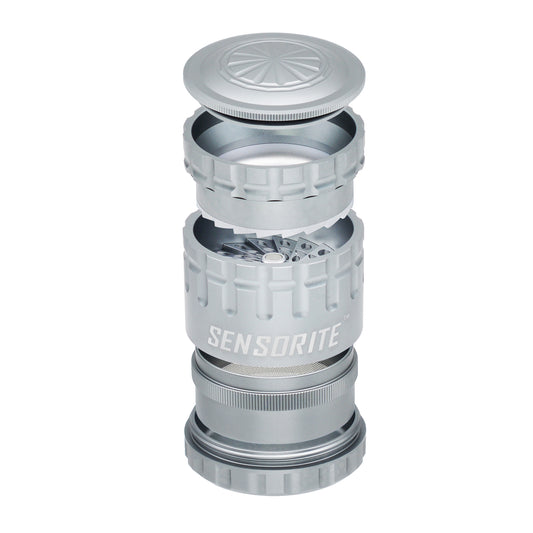 SENSORITE 2.5-inch Aluminum Grinder With Non-stick Coated Millstone Shredder Plates & Bonus Storage - Sensorite