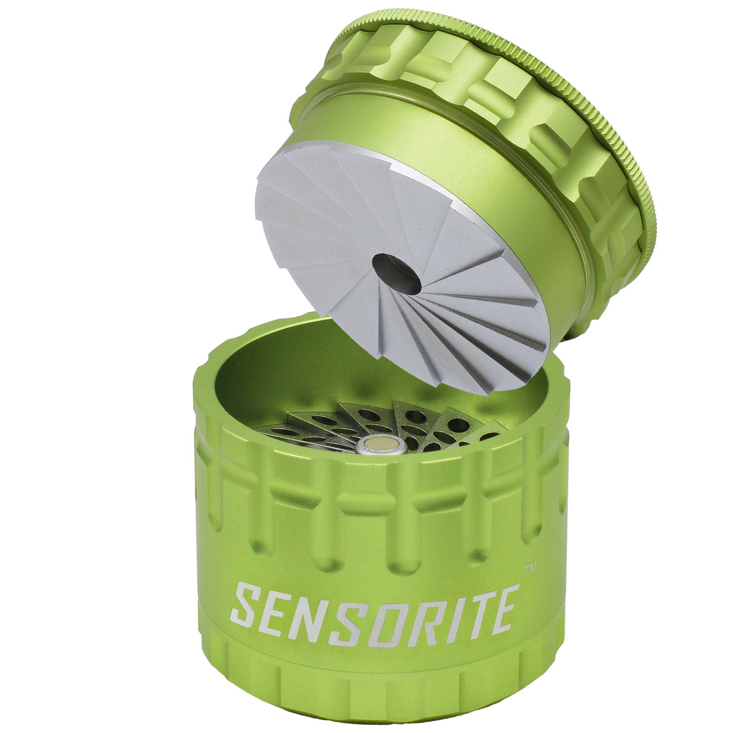 SENSORITE 2.5-inch Aluminum Grinder With Non-stick Coated Millstone Shredder Plates & Bonus Storage - Sensorite