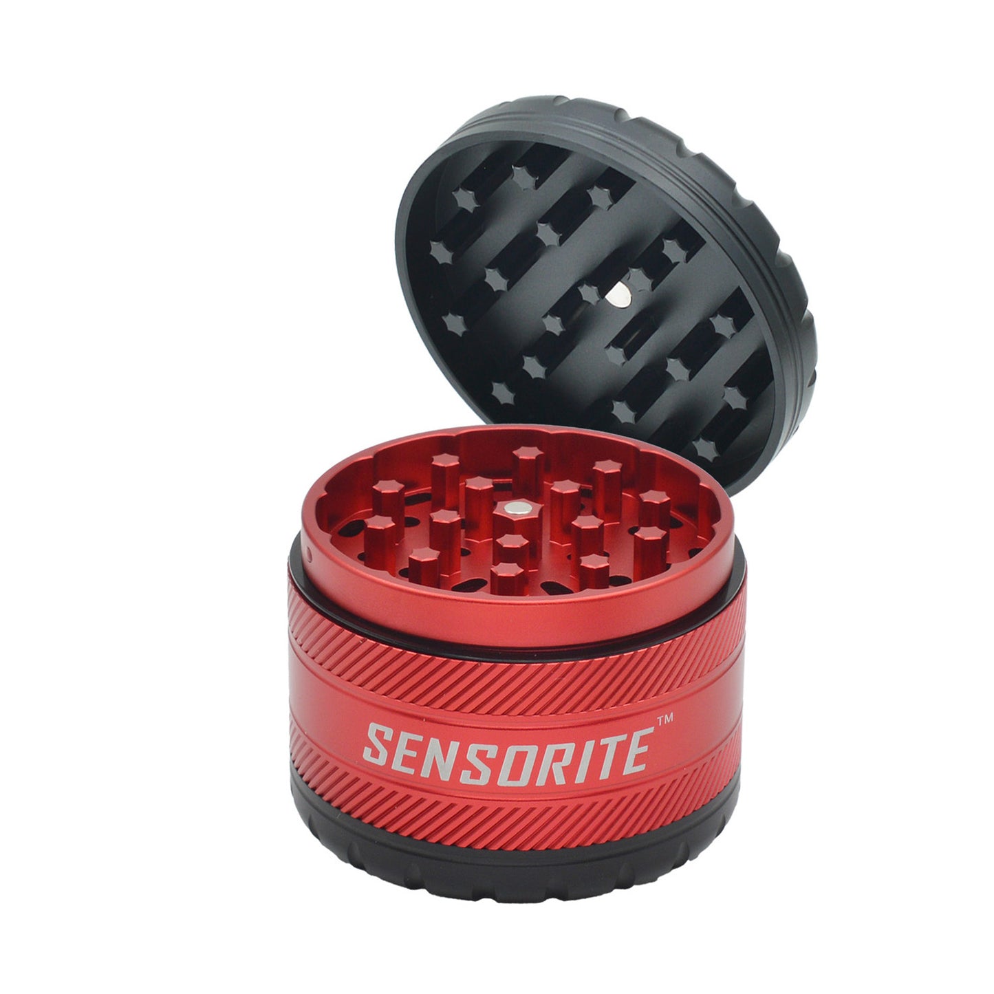 SENSORITE 4-Part Special Norch Wheel Shape Design Premium Aluminum Grinder with 6-Blade Tooth - Sensorite