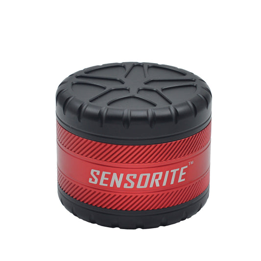 SENSORITE 4-Part Special Norch Wheel Shape Design Premium Aluminum Grinder with 6-Blade Tooth - Sensorite