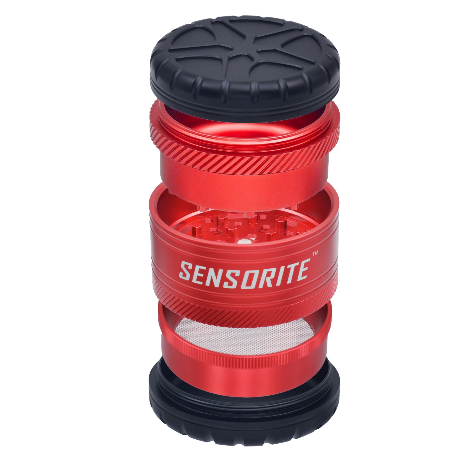 SENSORITE 5 Parts Aluminum Grinder With 6-Blade Tooth  & Unique Wheel Shape Design - Sensorite